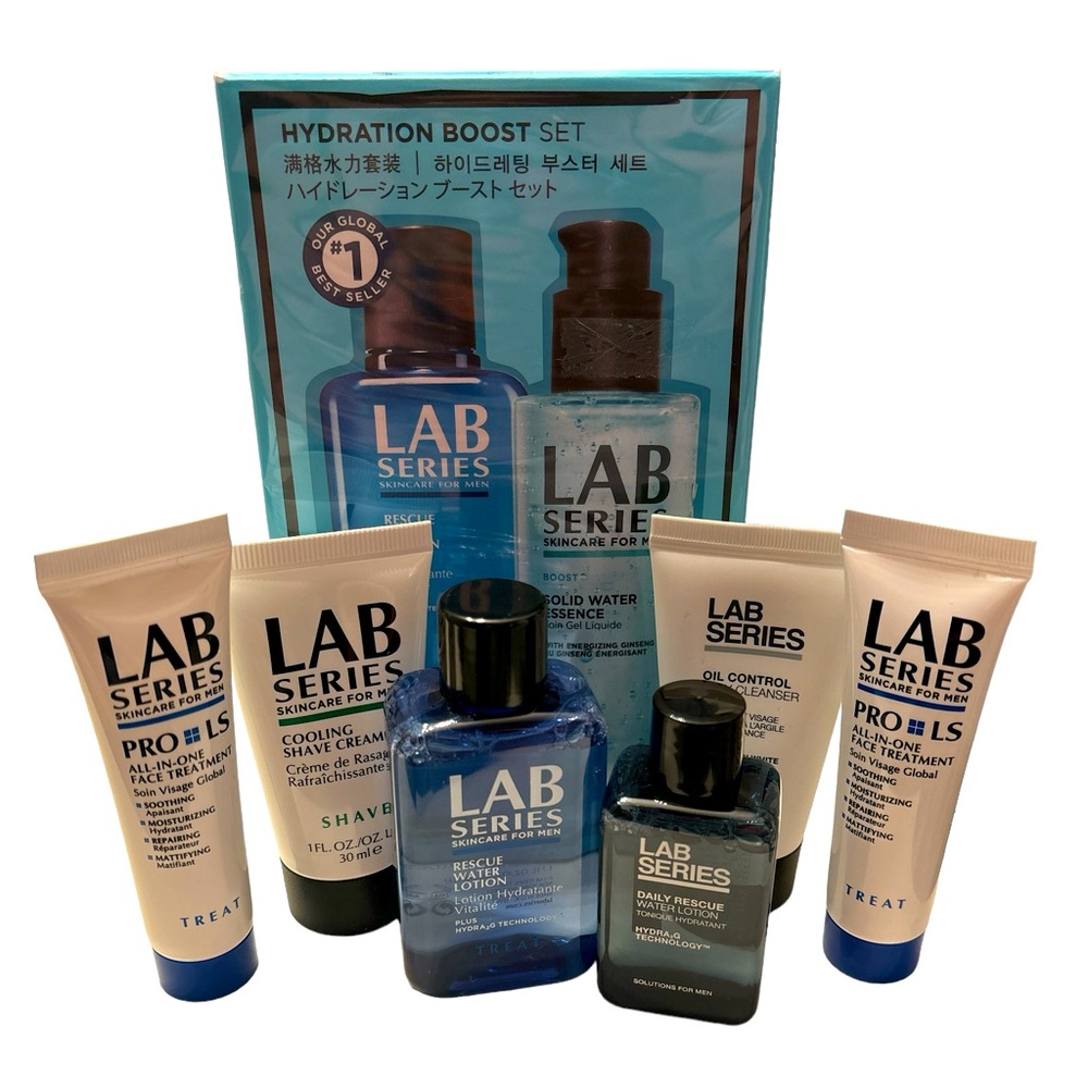 NIB 8 PIECE LAB SERIES MENS SKINCARE BUNDLE